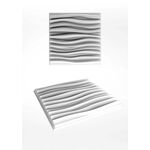3D-gipsväggpanel WAVE S (48x48 cm)