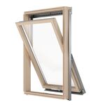 RoofLITE+ TRIO PINE | trä, pivåhängt, trippelglas takfönster