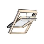 Soldriven takfönster VELUX GGL 3066 SOLAR | säkerhets 3-glas, klarlackat furu