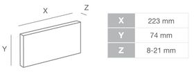 BOSTON MOONLIGHT, concrete brick tile with integrated joint