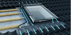 VELUX takfönster GBL 2015 för tak med låg lutning, treglasfönster, vit finish