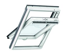 Pivåhängt takfönster med nedre handtaget VELUX GLU-B 0051 | 2-glas, Everfinish (träkärna med vitt hölje i polyuretan)