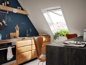 VELUX takfönster GNU 0064 | topp- och pivåhängt | 3-glas | PVC
