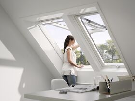 Topphängt takfönster VELUX GPU 0066 | säkerhets 3-glas, Everfinish (träkärna med vitt hölje i polyuretan)