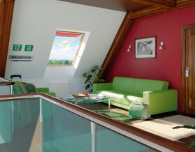 FAKRO FEP P2 | panoramic, wooden window with double glazing