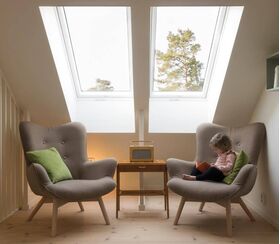 SKYLIGHT | PVC, hög pivåhängt, dubbelglas takfönster