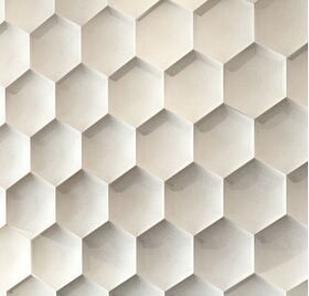 3D-gipsväggpanel HEXAGON (62x72 cm)