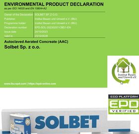 Lättbetong, Siporex SOLBET PP4-060