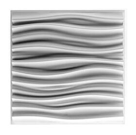 3D-gipsväggpanel WAVE S (48x48 cm)
