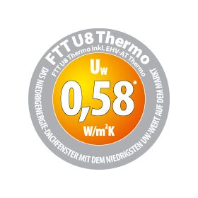 Takfönster FAKRO FTT-U U8 Thermo | trä, hög pivåhängning, 4-glas