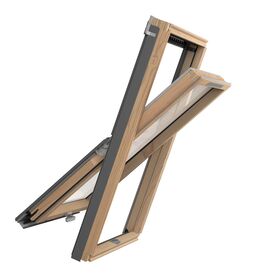 RoofLITE+ SLIM VENT | trä, pivåhängt, dubbelglas takfönster med spaltventil