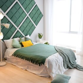 STEGU Upholstered wall panel | Melange square 30x30