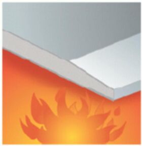 Brandgipsskiva GKF 12.5 x 1200 x 2600 mm