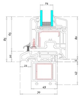 PVC fönster VEKA Perfectline VP70 | fasadfönster