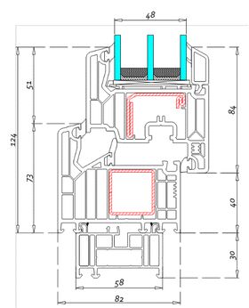 PVC fönster VEKA V82 | fasadfönster, PATIO dörrar, skjutdörrar