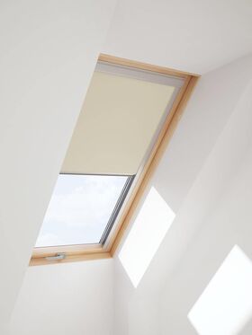 Blackout blind for VELUX roof window, beige, perfect for bedroom