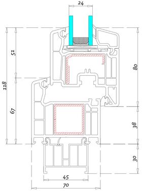 PVC fönster VEKA Perfectline VP70 | fasadfönster