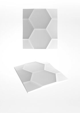 3D-gipsväggpanel HEXAGON (62x72 cm)