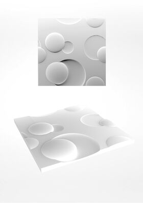 Gips panel CIRCLES (48x48 cm)