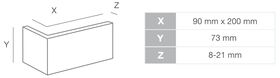 BOSTON 3, concrete brick tile with integrated joint